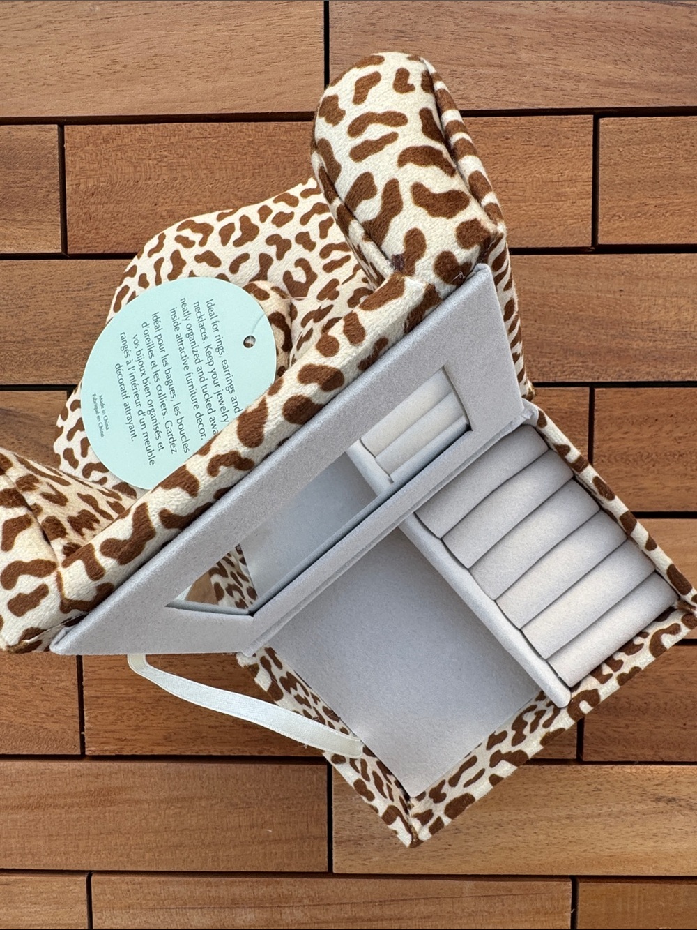Leopard Print Armchair Jewelry Box NWT - Picture 6 of 8